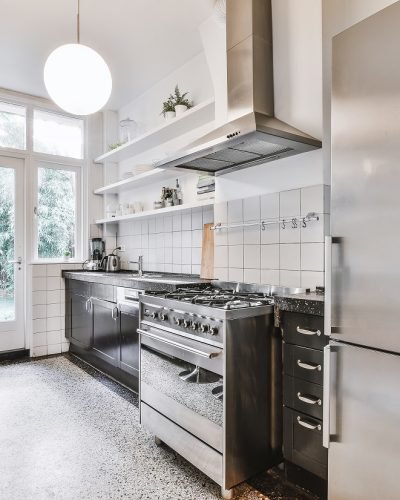 Interior of a beautiful kitchen of an elite house